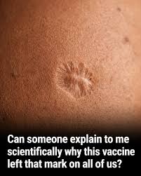 Can someone explain scientifically why this vaccine left a mark on so many people?