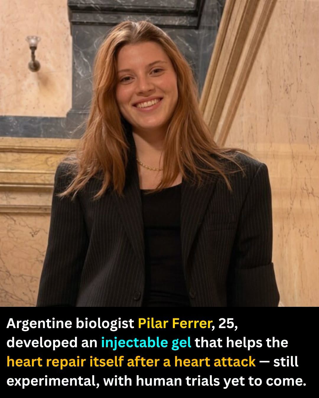 A 25-year-old biologist in Argentina is working on something that could change how doctors treat heart attacks.